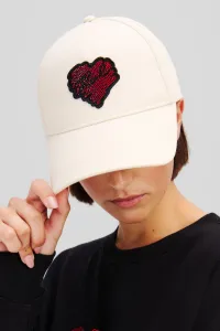 Šiltovka Karl Lagerfeld K/Hearts Cap Natural