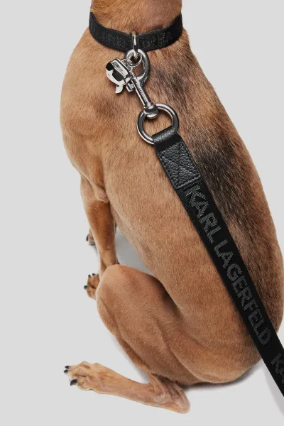 Vodítko Karl Lagerfeld K/Pet Ikon Leash+Bag Black