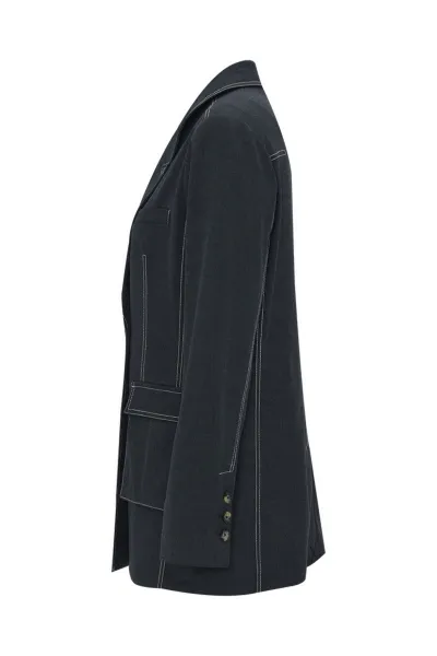 Sako Dkny Double Breast Blazer Dark Grey