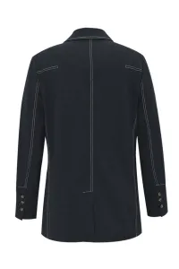 Sako Dkny Double Breast Blazer Dark Grey