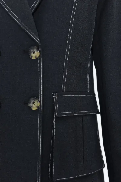 Sako Dkny Double Breast Blazer Dark Grey