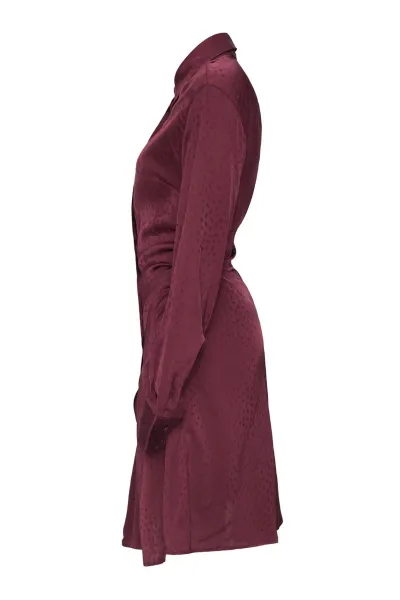 Šaty Dkny Woven Dress Burgundy