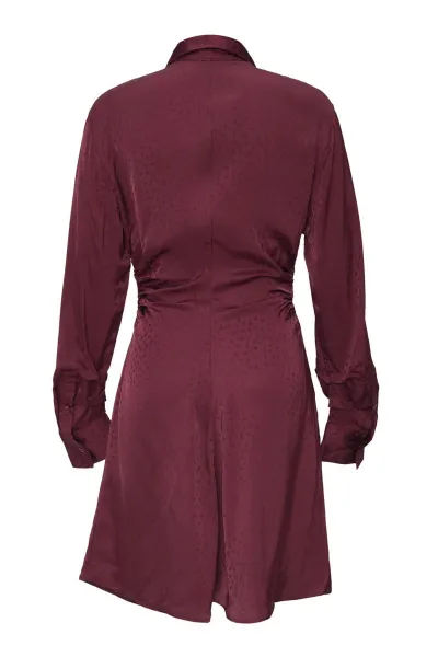 Šaty Dkny Woven Dress Burgundy