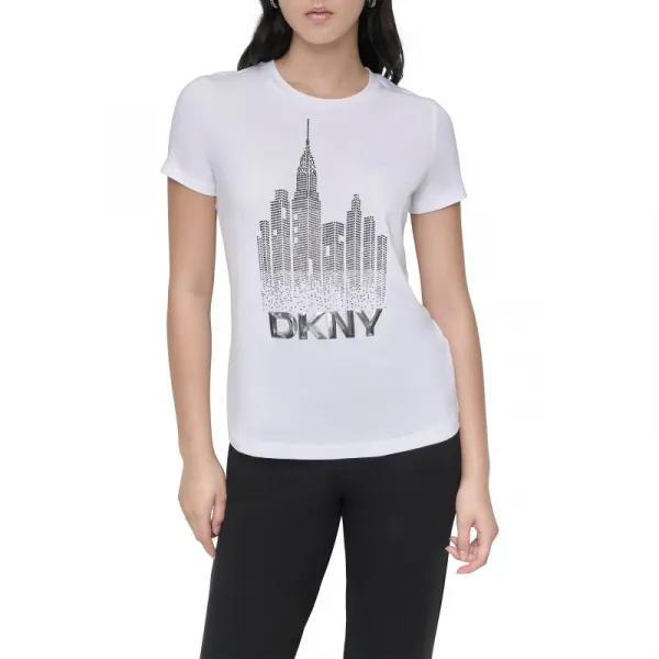 Tričko Dkny S/S City Scape Hotfi White