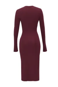 Šaty Dkny 115Cm Knit Dress Burgundy