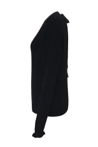 Sveter Dkny V Neck Sweater W/Bac Black