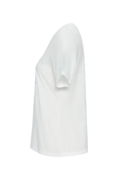 Tričko Dkny Regular T Shirt W/Ve White