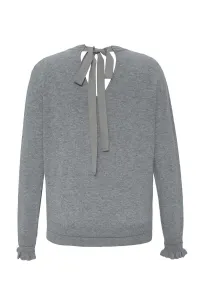 Sveter Dkny V Neck Sweater W/Bac Grey