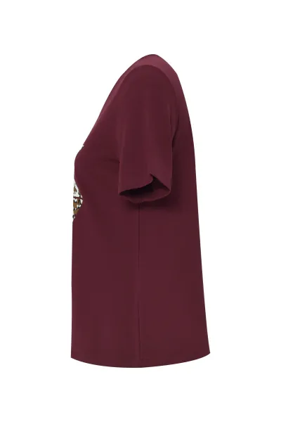 Tričko Dkny Regular T Shirt Burgundy
