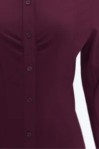 Sveter Dkny Knit Shirt Burgundy