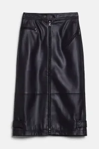 Sukňa Karl Lagerfeld Faux Leather Biker Skirt Black