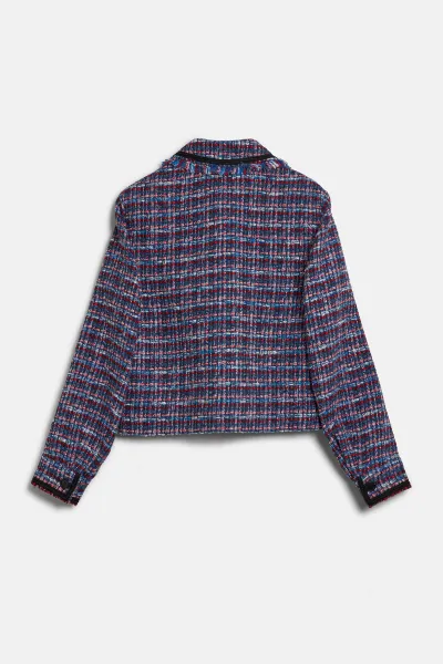 Sako Karl Lagerfeld Boucle Jacket Blue/Red Boucle