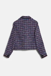 Sako Karl Lagerfeld Boucle Jacket Blue/Red Boucle