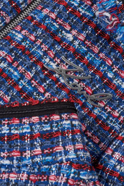 Sako Karl Lagerfeld Boucle Jacket Blue/Red Boucle