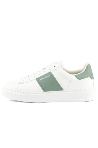 Tenisky Woolrich Classic Court Man Calf - Grana White - Green