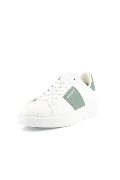 Tenisky Woolrich Classic Court Man Calf - Grana White - Green