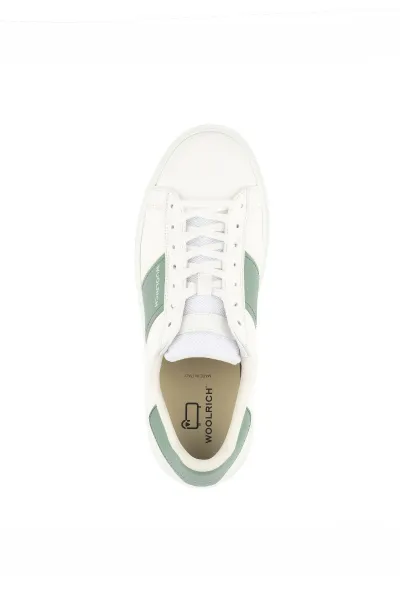 Tenisky Woolrich Classic Court Man Calf - Grana White - Green