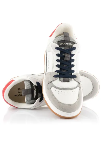 Tenisky Woolrich Low Basket Man Camoscio - Calf Grey - White