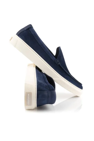 Poltopánky Woolrich Boat Slip On Loafer Man Rovesciato Blue