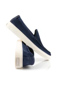 Poltopánky Woolrich Boat Slip On Loafer Man Rovesciato Blue
