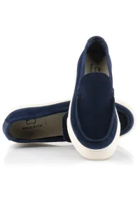 Poltopánky Woolrich Boat Slip On Loafer Man Rovesciato Blue