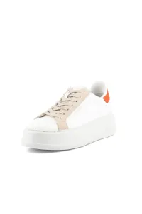 Tenisky Woolrich Chunky Court Women Calf - Camoscio White - Beige