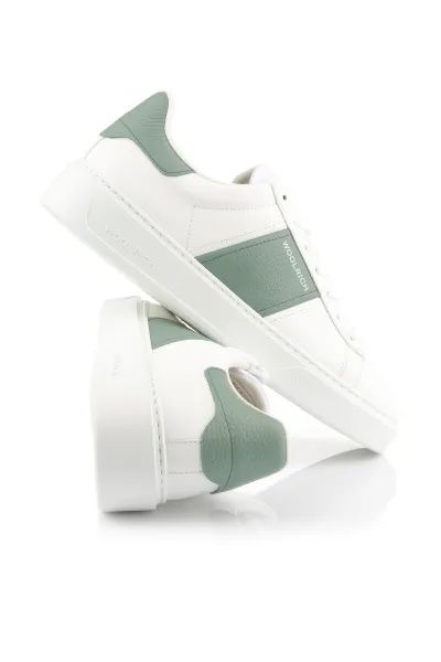 Tenisky Woolrich Classic Court Man Calf - Grana White - Green