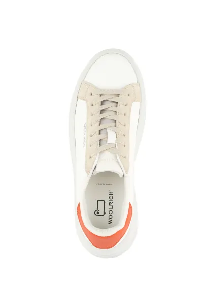 Tenisky Woolrich Chunky Court Women Calf - Camoscio White - Beige