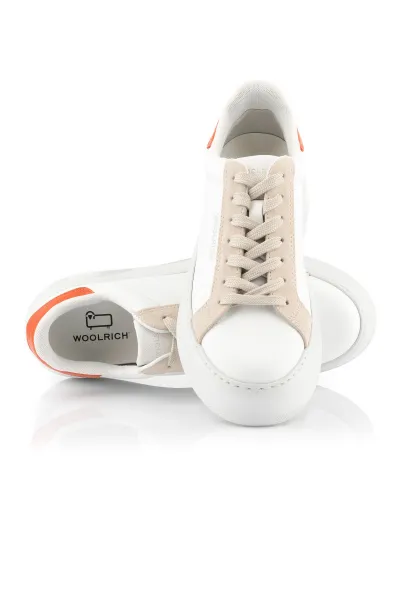 Tenisky Woolrich Chunky Court Women Calf - Camoscio White - Beige