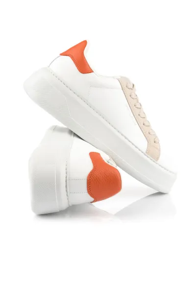 Tenisky Woolrich Chunky Court Women Calf - Camoscio White - Beige
