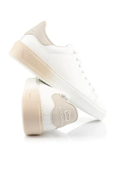 Tenisky Woolrich Classic Court Women Calf - Pvc White-Beige