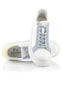 Tenisky Woolrich Chunky Court Women Calf - Camoscio White - Light Blue