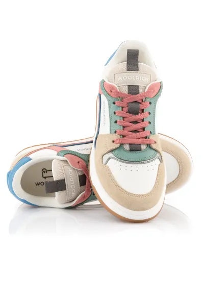 Tenisky Woolrich Low Basket Woman Camoscio - Calf Beige - Multicolor