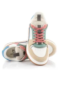 Tenisky Woolrich Low Basket Woman Camoscio - Calf Beige - Multicolor