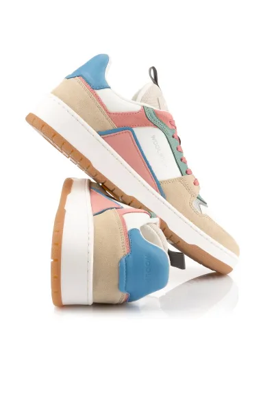 Tenisky Woolrich Low Basket Woman Camoscio - Calf Beige - Multicolor