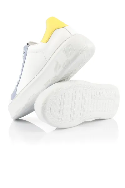 Tenisky Woolrich Chunky Court Women Calf - Camoscio White - Light Blue