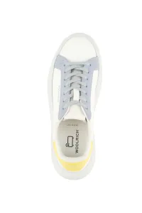 Tenisky Woolrich Chunky Court Women Calf - Camoscio White - Light Blue
