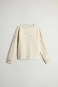 Mikina Woolrich Light Fleece Crewneck Milky Cream