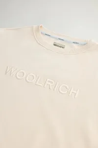 Mikina Woolrich Light Fleece Crewneck Milky Cream