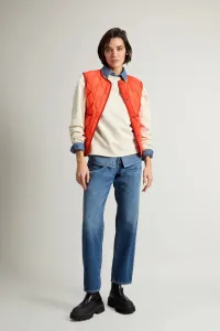 Mikina Woolrich Light Fleece Crewneck Milky Cream