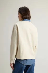 Mikina Woolrich Light Fleece Crewneck Milky Cream