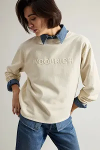Mikina Woolrich Light Fleece Crewneck Milky Cream