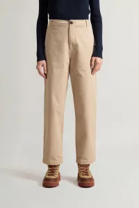 Nohavice Woolrich Classic Stretch Twill Pant Feather Beige