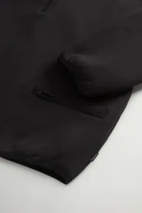 Mikina Woolrich Interlock Fleece Half Zip Black