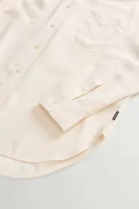 Košeľa Woolrich Washed Silk Shirt Milky Cream