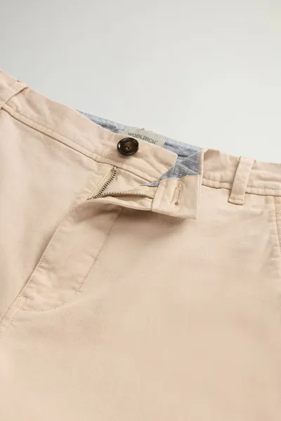 Nohavice Woolrich Classic Stretch Twill Pant Feather Beige