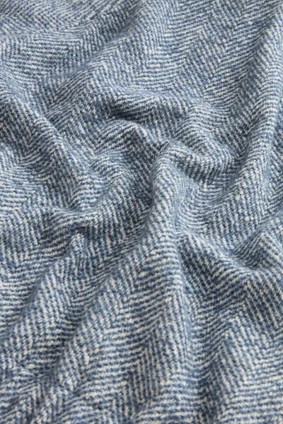 Bunda Woolrich Herringbone Overshirt Blue White Herrigbone