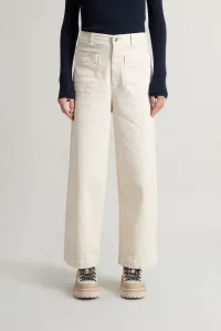 Nohavice Woolrich Utility Pockets Trouser Milky Cream