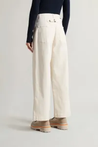 Nohavice Woolrich Utility Pockets Trouser Milky Cream