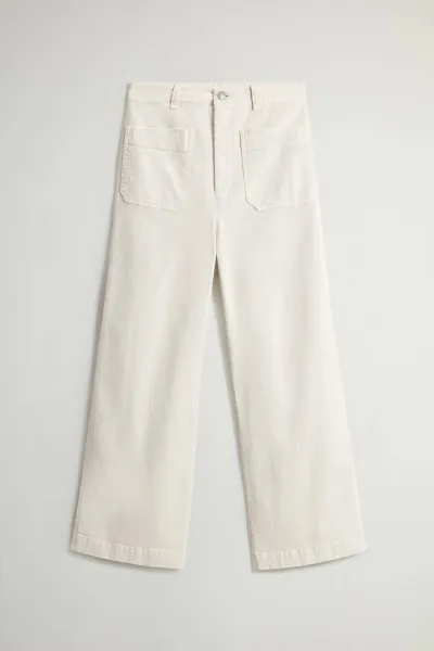 Nohavice Woolrich Utility Pockets Trouser Milky Cream